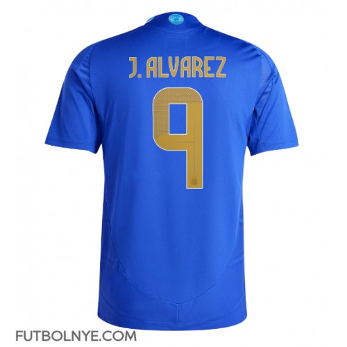 Camiseta Argentina Julian Alvarez #9 Visitante Equipación Copa America 2024 manga corta